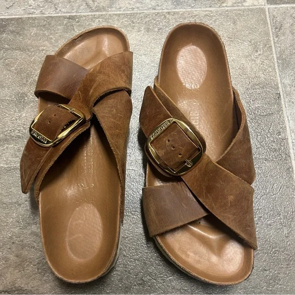 Birkenstock Siena Big Buckle Oiled Leather 🤎—Size 6-6.5 - Picture 11 of 15